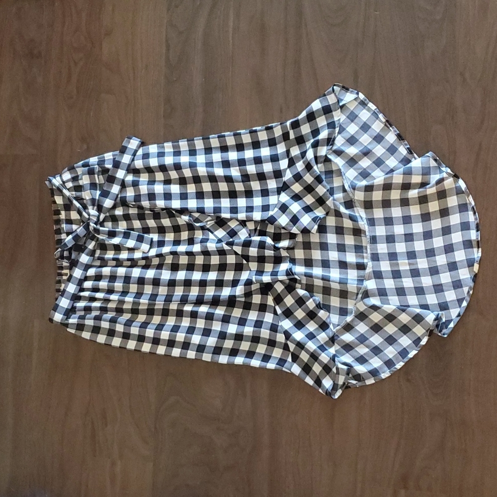 High Low Checkered Skirt Size Medium
